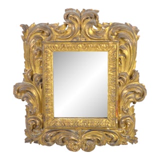 Very Fine Antique Italian Carved GiltWOOD Mirror For Sale