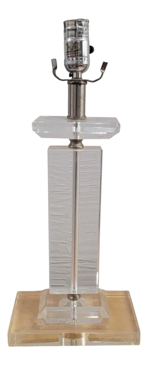 1970s Vintage Lucite Table Lamp