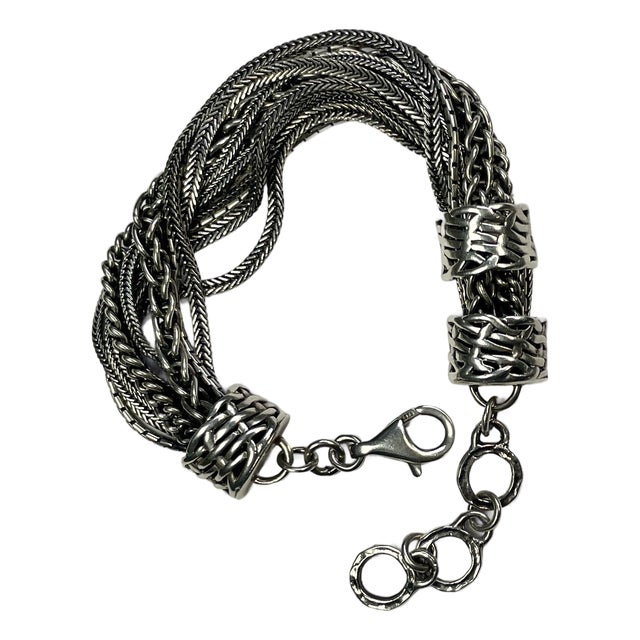 Silpada Sterling Silver “Talk of the Town” Eleven Strand Bracelet - For Sale