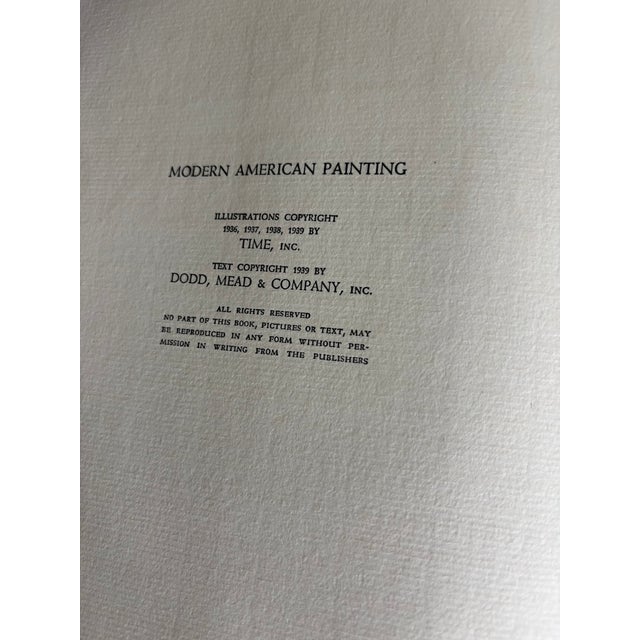 1940 First Edition "Modern American Painting" Hardcover Book For Sale - Image 6 of 12