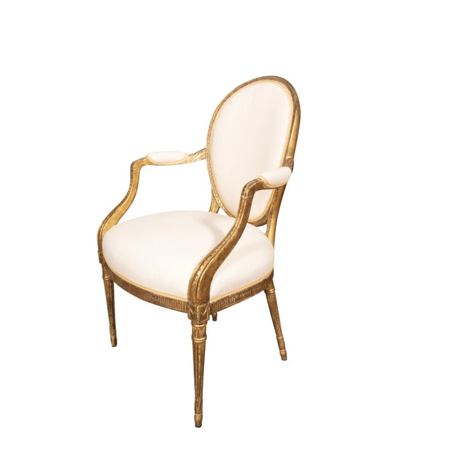 George III Giltwood Armchairs For Sale - Image 9 of 11