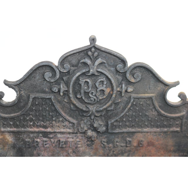 Antique French Napoleon III Fireplace Grate 19th Century For Sale - Image 10 of 11