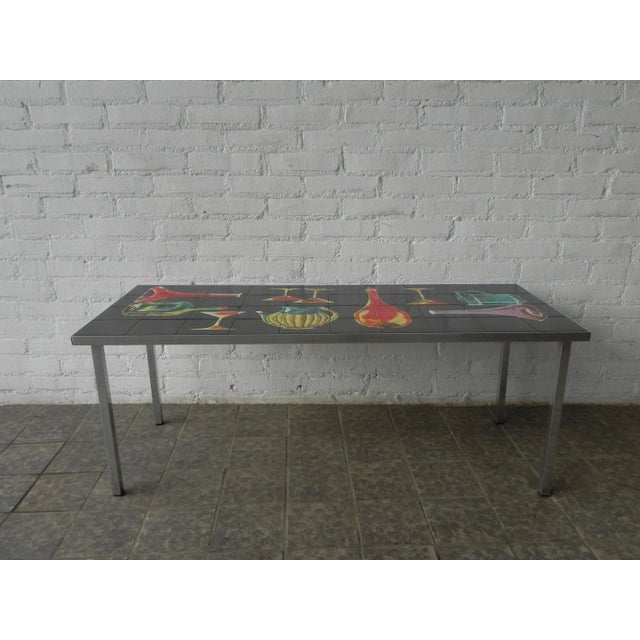 Vintage Table with Decorative Tiles For Sale - Image 16 of 18