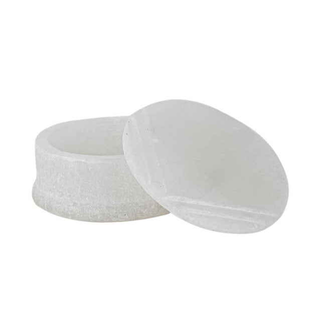 Ivory Vintage Italian Stone Box, 1970s For Sale - Image 8 of 8