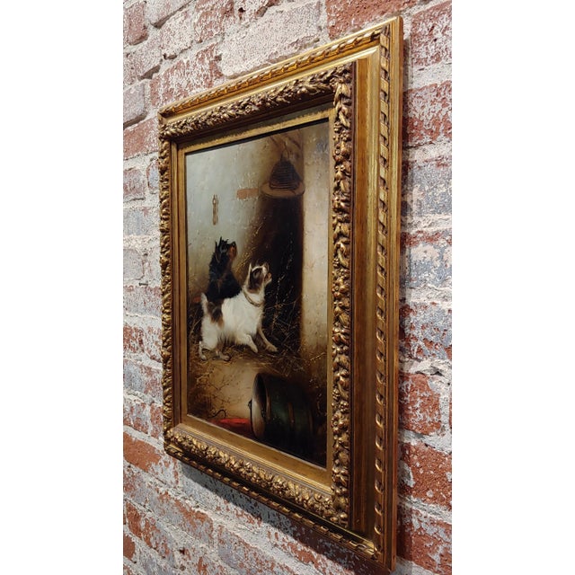 Glass George Armfield - a Pair of Terriers - 19th Century Oil Painting For Sale - Image 7 of 11