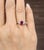 Modern 1.09 Ct Ruby & Diamond Ring Size 7 For Sale - Image 3 of 9
