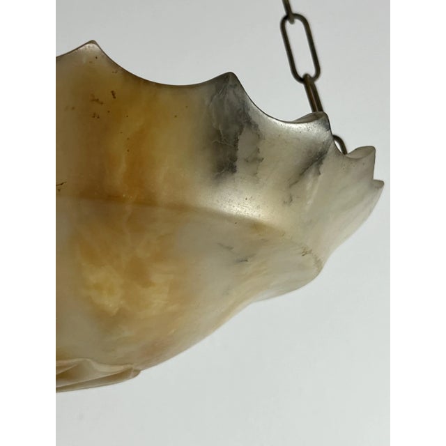 Mid-Century Art Deco Pendant in Alabaster, 1940s For Sale - Image 11 of 13