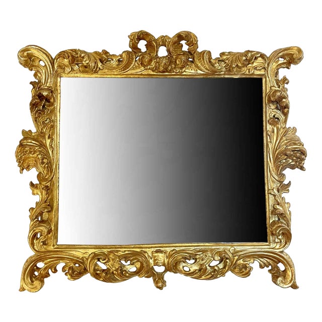 Antique Gilded Framed Mirror, 1700s For Sale