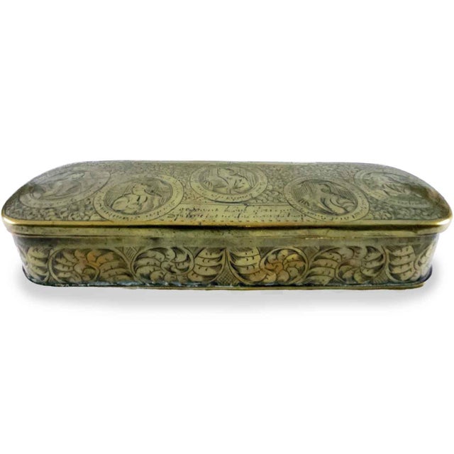 Dutch Engraved Brass Snuffbox, 1700 For Sale - Image 18 of 18