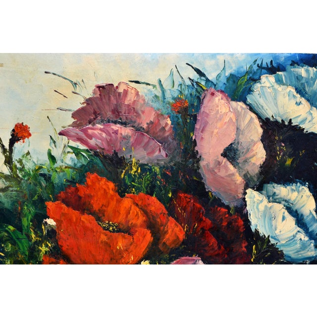 Vintage Jack Hammell Flowers Oil Painting For Sale In Miami - Image 6 of 6
