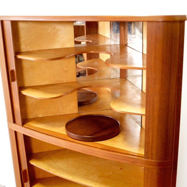 1950s Skovmand & Andersen Model #3 Corner Cabinet Designed by Arne Hovmand Olsen, Attributed For Sale - Image 11 of 11