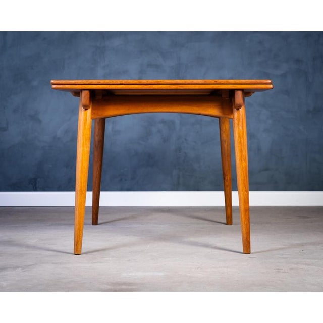 Teak AT-312 Dining Table attributed to Hans J. Wegner for Andres Tuck, 1950s For Sale - Image 6 of 12