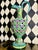 Pair Signed J. Leonardo Portuguese Hand-Painted Reticulated Ceramic Ewers, 15" For Sale - Image 17 of 17