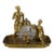 Antique Gilt Bronze & Glass Figural Inkwell Sign For Sale
