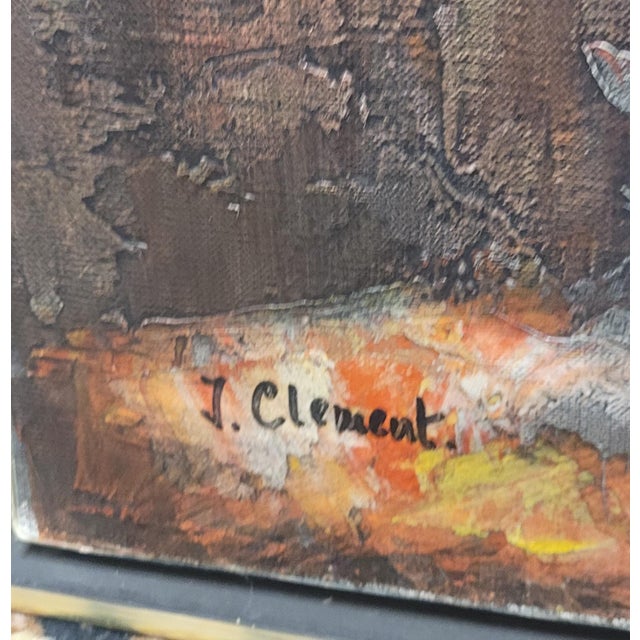 Mid-Century Modern Mid Century Modern Clown Painting Signed For Sale - Image 3 of 8