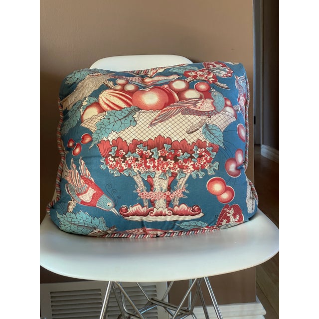 Brunschwig & Fils Custom Brunschwig & Fils Vintage Down Filled Pillow For Sale - Image 4 of 5
