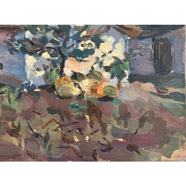Vintage Ukrainian Impressionist Oil Painting, Rural Landscape, 1956 23-31 For Sale - Image 6 of 6