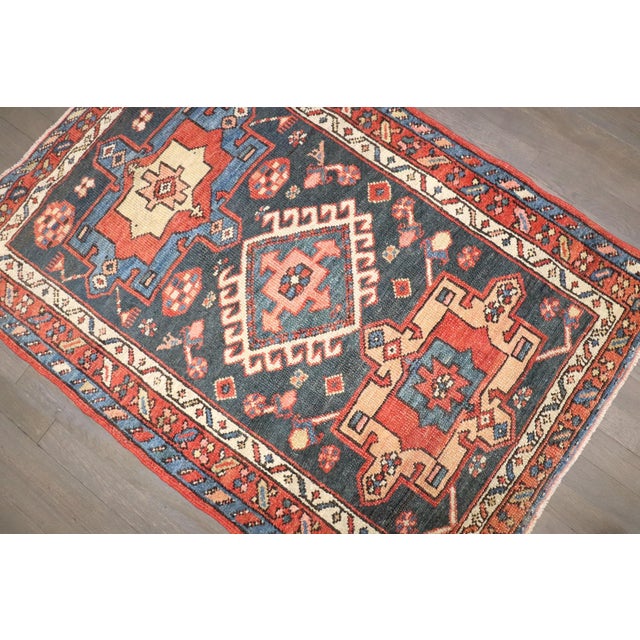 Small Antique Persian Heriz - 2'10" x 4'1" For Sale - Image 4 of 4