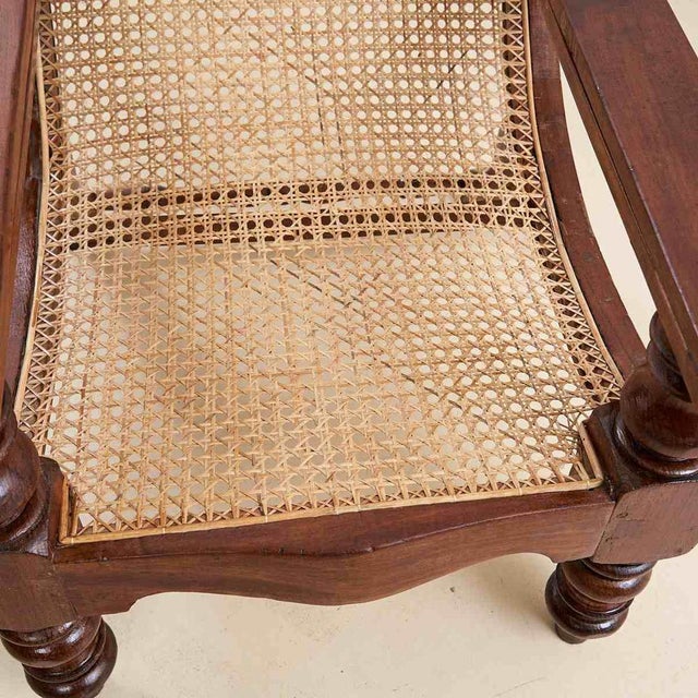 Colonial Style Fireplace Armchair in Vienna Straw For Sale - Image 5 of 12