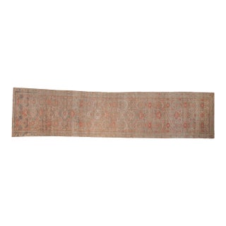 Vintage Distressed Hamadan Rug Runner - 3'3" X 13'2" For Sale