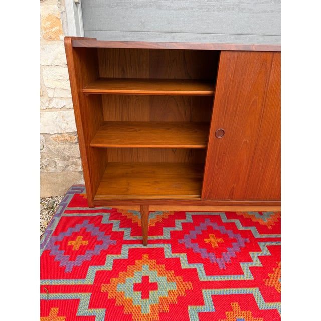 Mid-Century Modern Danish Teak Highboard For Sale - Image 11 of 12