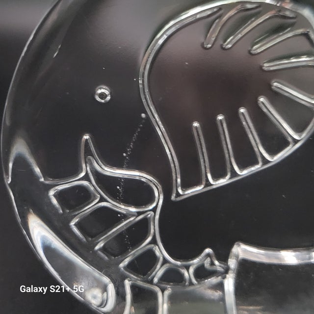 Vintage Dansk Glasburk Lead Crystal Elephant Paperweight Figurine Designed by Naiad Einsel, 1970s For Sale - Image 11 of 13