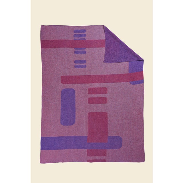 Contemporary Geometric Blanket by BOI For Sale - Image 3 of 6