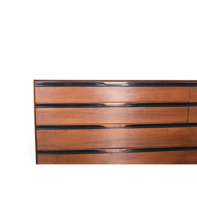 Mid 20th Century Mid 20th Century John Kapel Low Eight Drawer Dresser in Walnut For Sale - Image 5 of 10