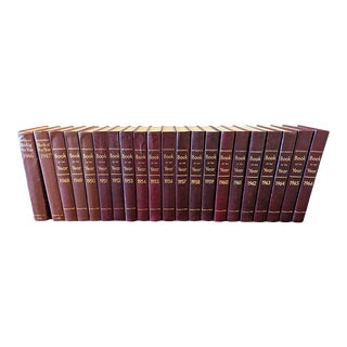 Vintage Encyclopedia Britannica Book of the Year, Set of 21 Volumes 1946 - 1966 For Sale