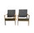 This is a signed, dated pair of ‘Fahmida’ chairs by Thos. Moser, the Auburn, Maine workshop known for hand-joined American...