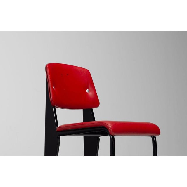 1950s Model 306 Métropole Standard Chair by Jean Prouvé, France, 1951 For Sale - Image 5 of 18