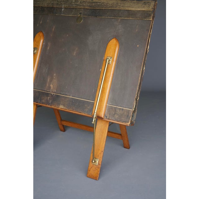 Antique Oak Folio Stand from Bunyard of London, 1890s For Sale - Image 6 of 15