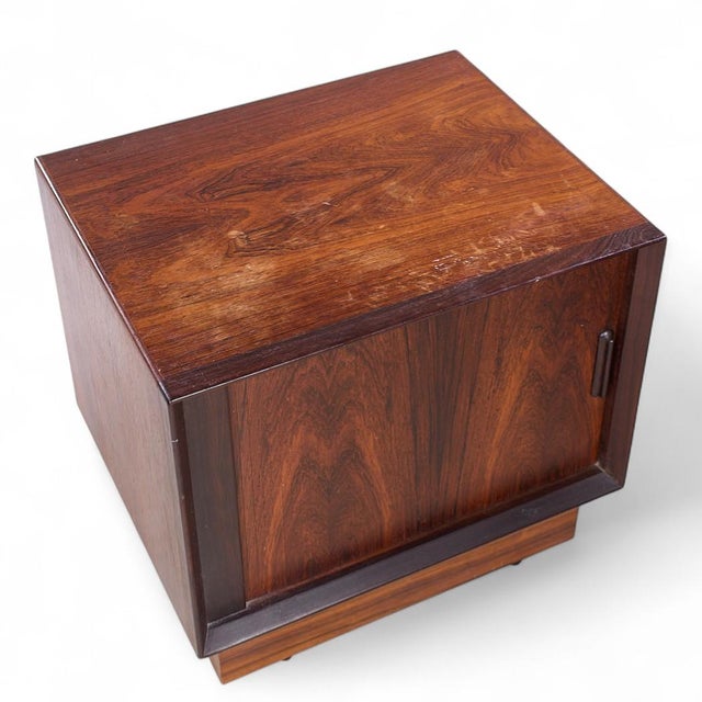 Svend Madsen Mid Century Danish Rosewood Tambour Door Nightstands - Pair For Sale - Image 11 of 12