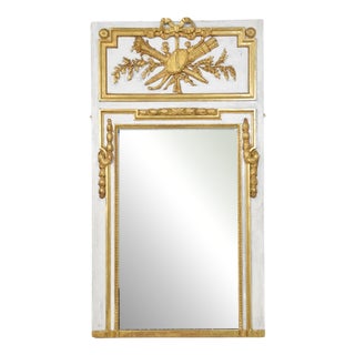 Parcel Gilt Trumeau Wall Mirror, 1890s For Sale