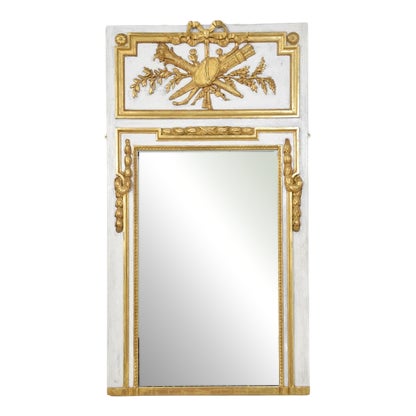 Parcel Gilt Trumeau Wall Mirror, 1890s For Sale