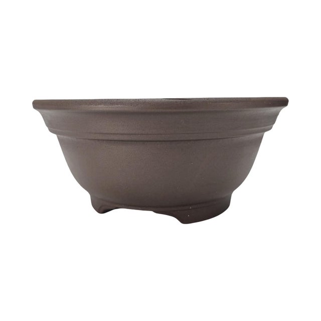Brown Japanese Tokoname Style Bonsai Pot With Taiyo Kiln Mark 9.5" For Sale - Image 8 of 11