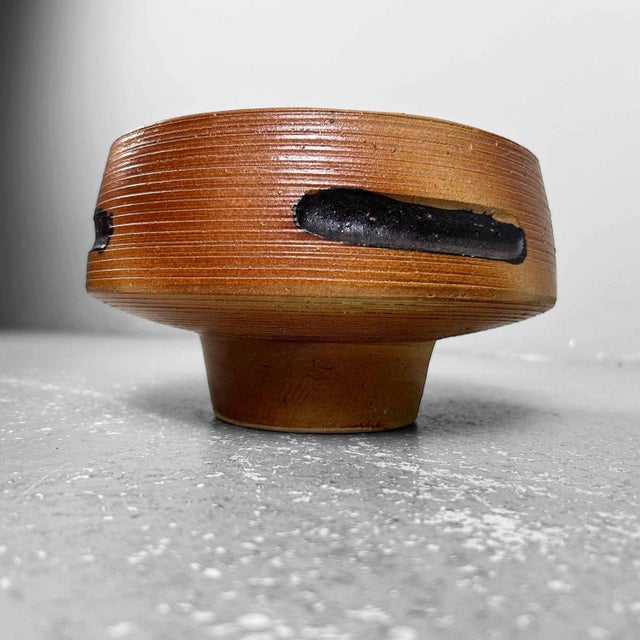 Japanese Earthenware Flower Bowl, 1970s For Sale - Image 18 of 18