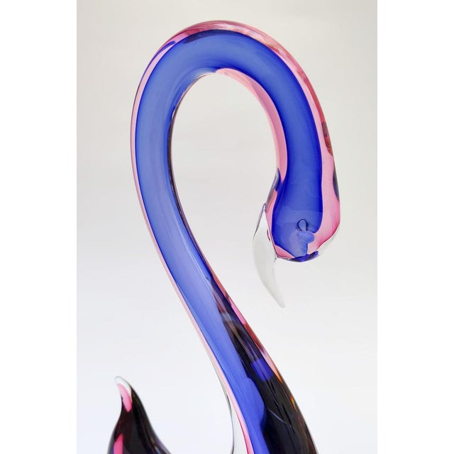 Stunning sculpture, statue depicting a swan Murano glass, no markings or stickers, design attributable to Flavio Poli or...