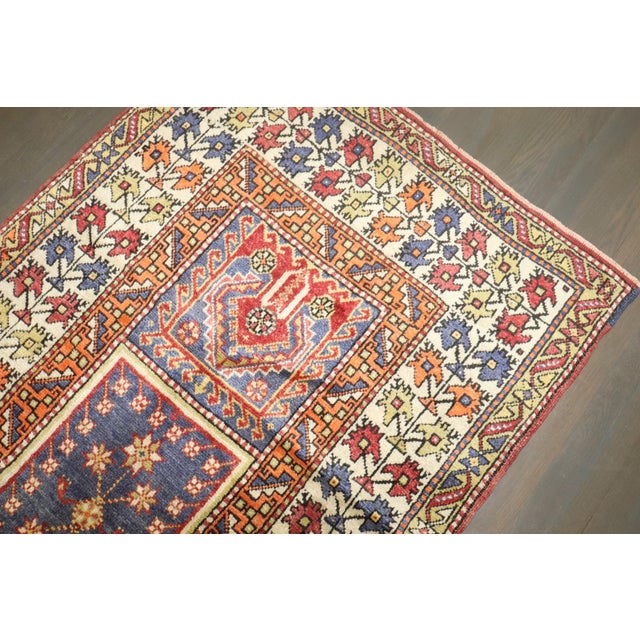 Early 20th Century Early 20th Century Turkish Anatolian Prayer Niche Rug - 3'7" x 6'1" For Sale - Image 5 of 6