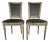 Early 20th Century Antique Side Table Chairs. Crushed Velvet, Champagne Color - Set of 2 For Sale