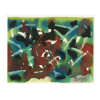 Charles Boggs, Abstract, Watercolor, 1970s For Sale