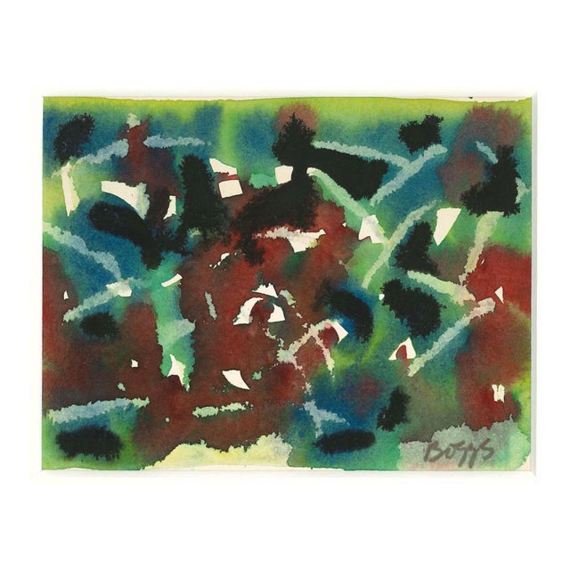 Charles Boggs, Abstract, Watercolor, 1970s For Sale