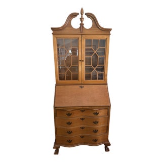 1940s Secretary Desk / Bureau Bookcase – Monitor Furniture Co For Sale
