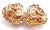 Metal Vintage Buccellati Carved Ruby Flower Yellow Gold Earrings - 2 Pieces For Sale - Image 7 of 11