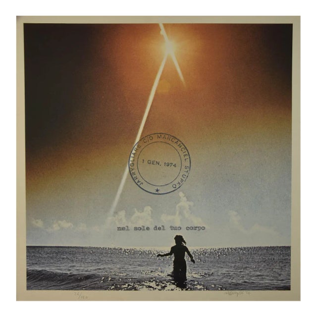 Claudio Cintoli, Ín The Sun of Your Body, Vintage Offset Print, 1974 For Sale