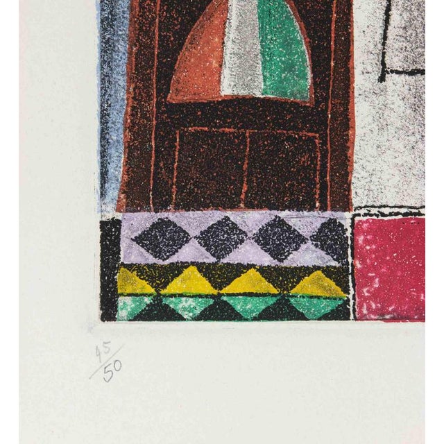 Franco Gentilini, Cathedral, 1970s, Screen Print For Sale - Image 3 of 4