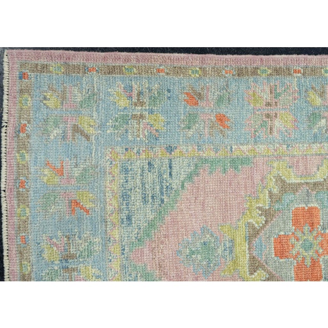 Turkish Oushak Runner Rug 3'2" x 10'6" For Sale - Image 4 of 4