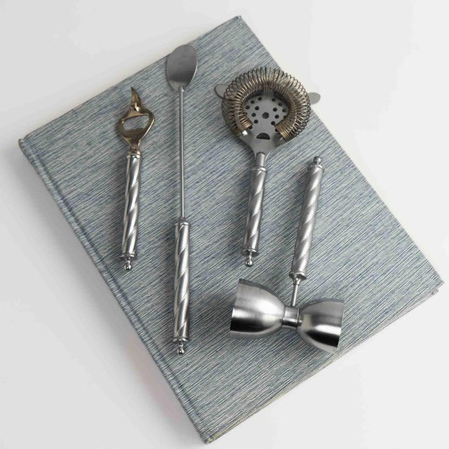 Vintage Italian Twist Handle Bar Tool Set - Set of 4 For Sale - Image 14 of 15