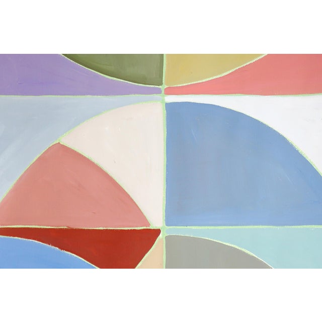 2026, Color Field Bauhaus Triptych of Modernist Floral Axis, Modern Painting on Watercolor Paper by Natalia Roman For Sale - Image 11 of 11