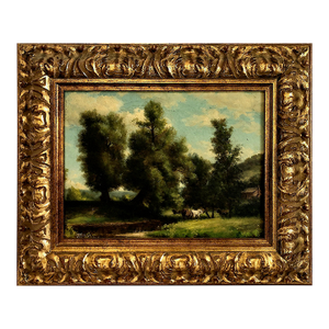 Late 19th-Century Barbizon-Style Pastoral Landscape by C B Robertson